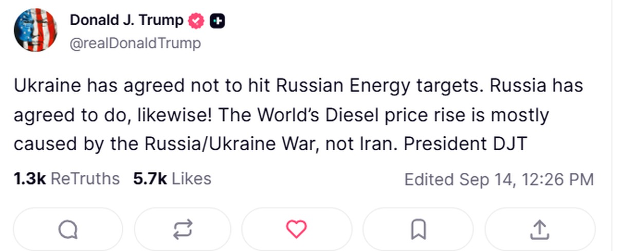 Imagem ilustrativa sobre Trump alerta: ataques à diesel russa aumentam crise global; Brasil já sente falta no Sul