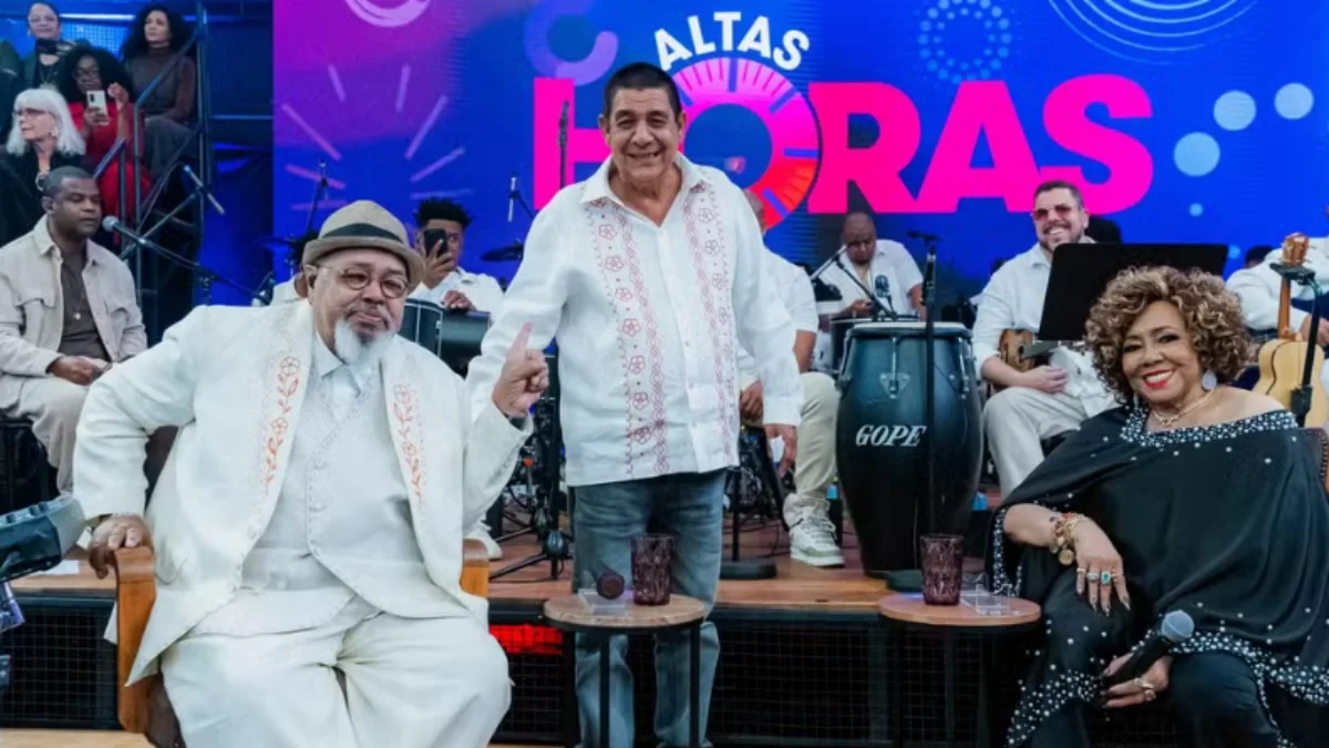Imagem ilustrativa sobre Alcione volta ao ar em "Altas Horas" junto a Taís, Jorge e Zeca