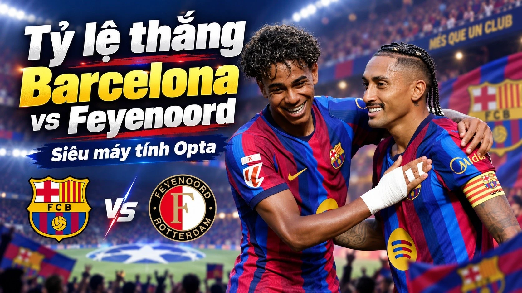 Imagem ilustrativa sobre Barcelona x Feyenoord (9 de set, 2026) Ao vivo