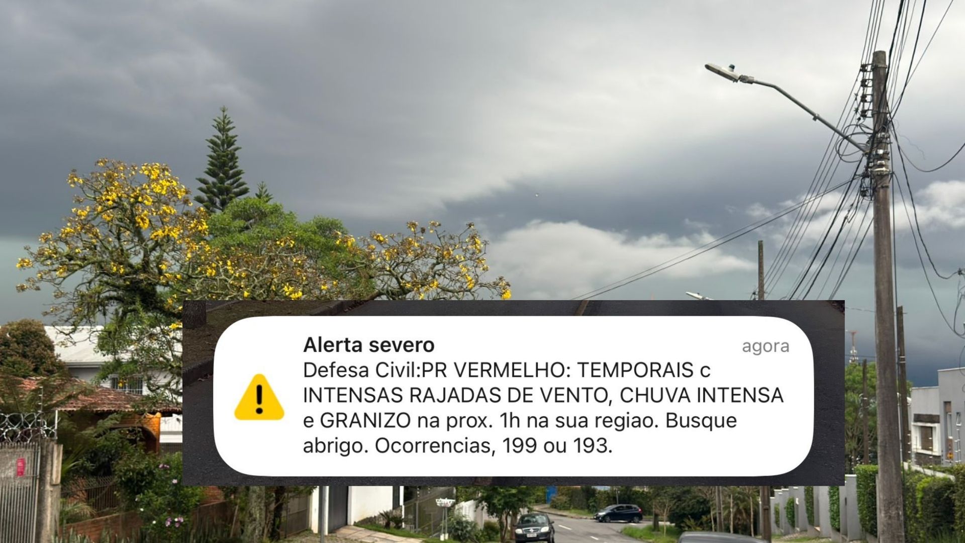 Imagem ilustrativa sobre Alerta Vermelho na Capital: O que o clima severo significa para Curitiba