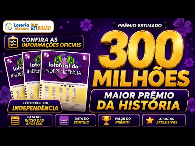 Imagem ilustrativa sobre Lotofácil da Independência promete R$ 300 milhões: até quando dá para apostar?