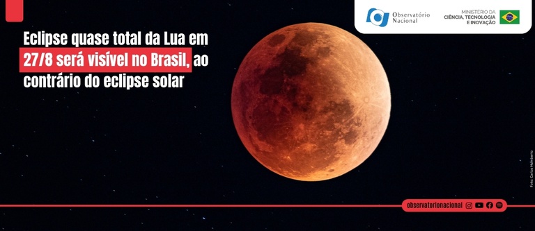 Imagem ilustrativa sobre Eclipse lunar quase total cobre o Brasil: Lua de Sangue entra em cena às 22h da noite de quinta
