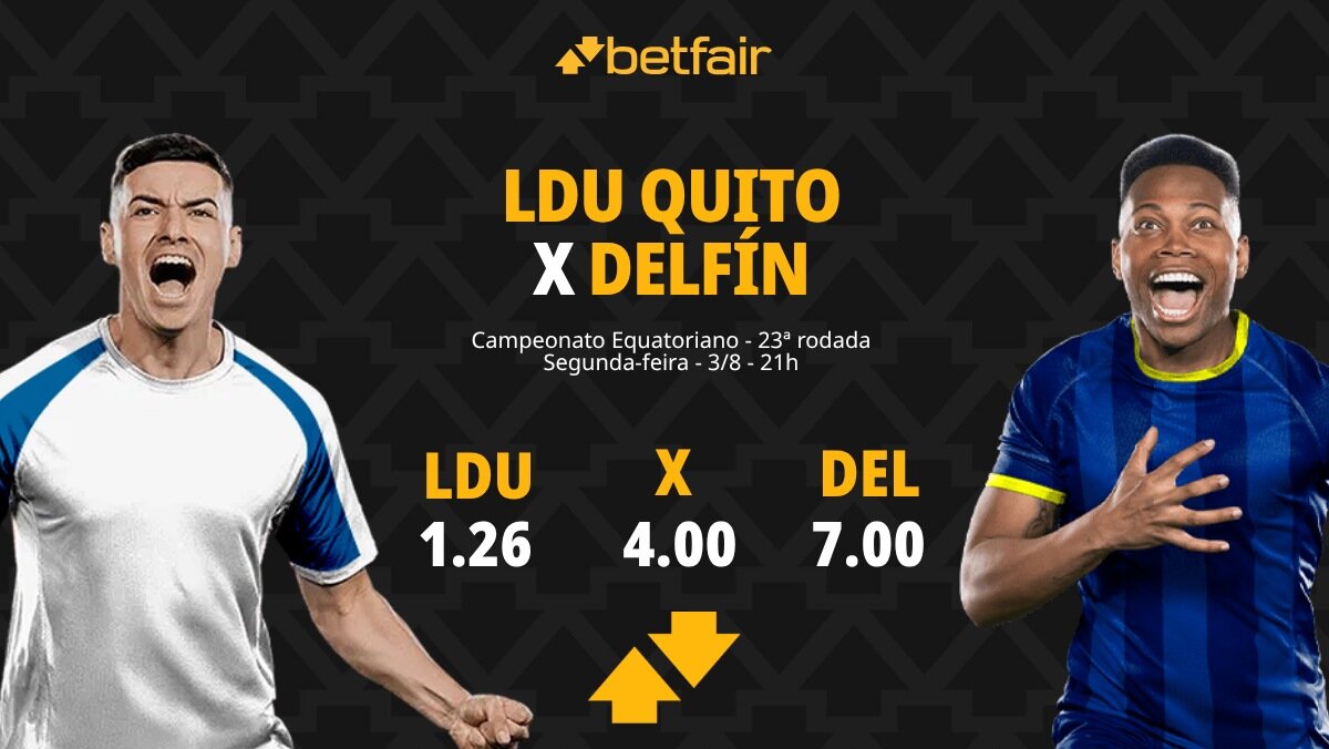 LDU X Delfín, Horário, Escalações e Onde Assistir Hoje 03/08
