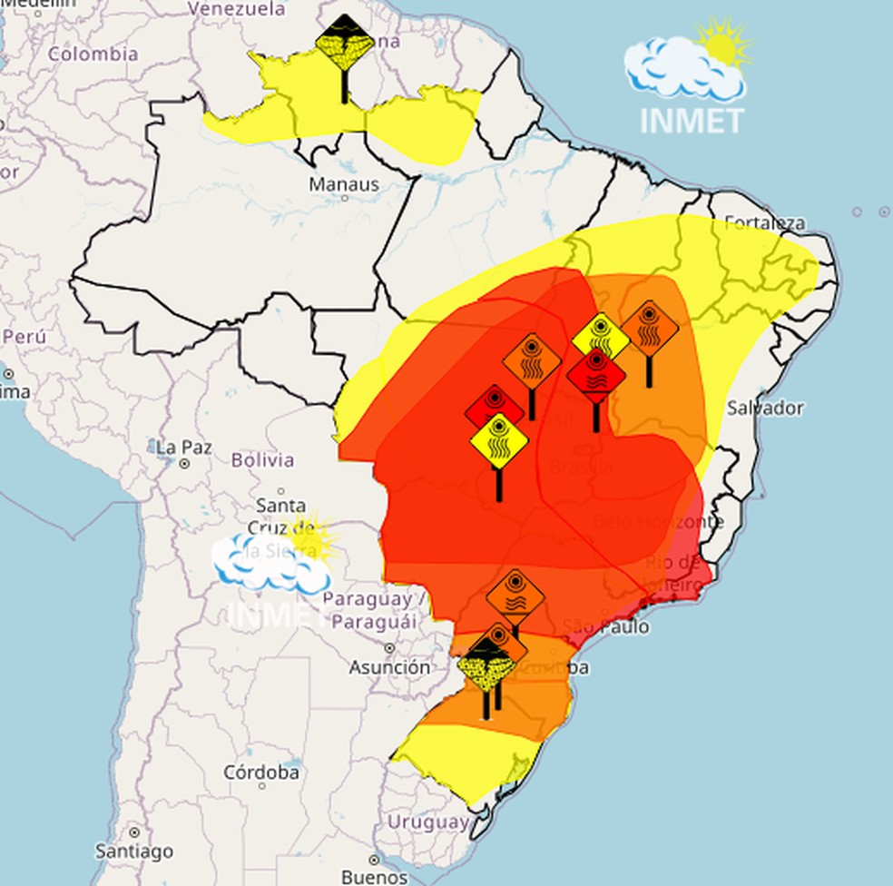 Imagem ilustrativa sobre Alerta vermelho de calor atinge MS, Curitiba e São Paulo: risco à saúde anunciado para o fim de setembro