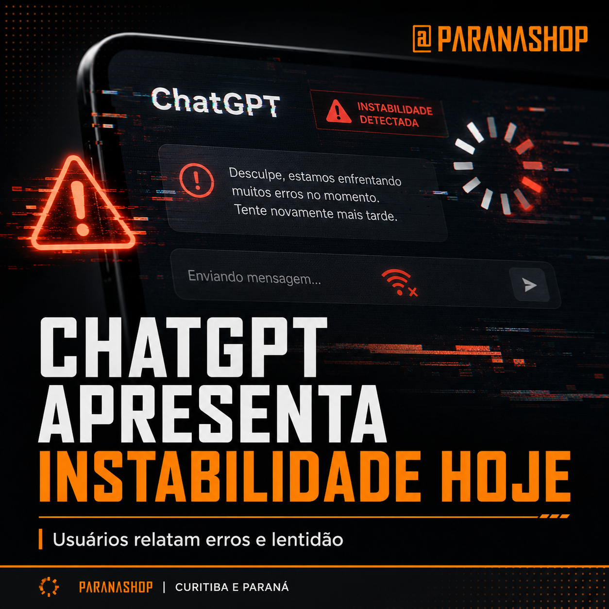 Imagem ilustrativa sobre ChatGPT, Claude e Grok sofrem “apagão” em 3 de setembro – usuários relatam erro de conexão