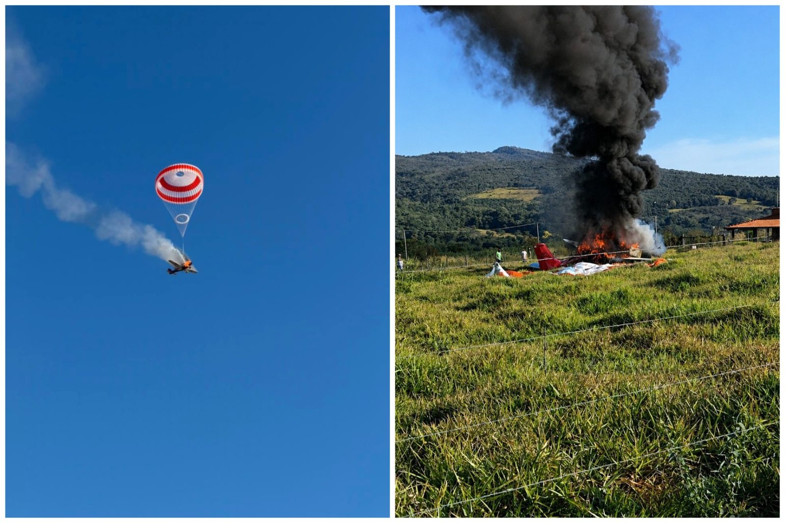 Imagem ilustrativa sobre Piloto de ultraleve aciona paraquedas e evita tragédia ao cair em Minas Gerais