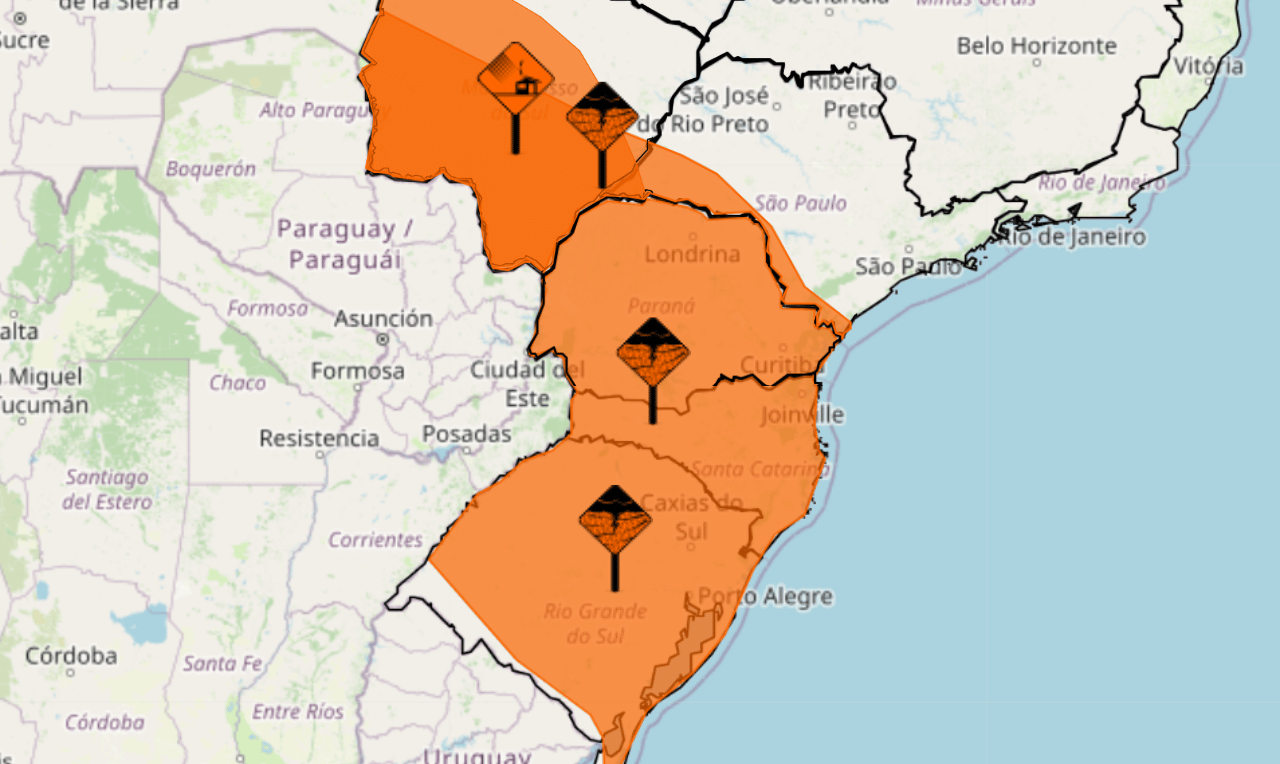 Imagem ilustrativa sobre Alerta laranja na Região Metropolitana de Porto Alegre: Defesa Civil e INMET avisam