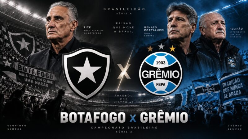Imagem ilustrativa sobre Grêmio enfrenta o Botafogo hoje às 21h: onde assistir ao vivo e escalação completa