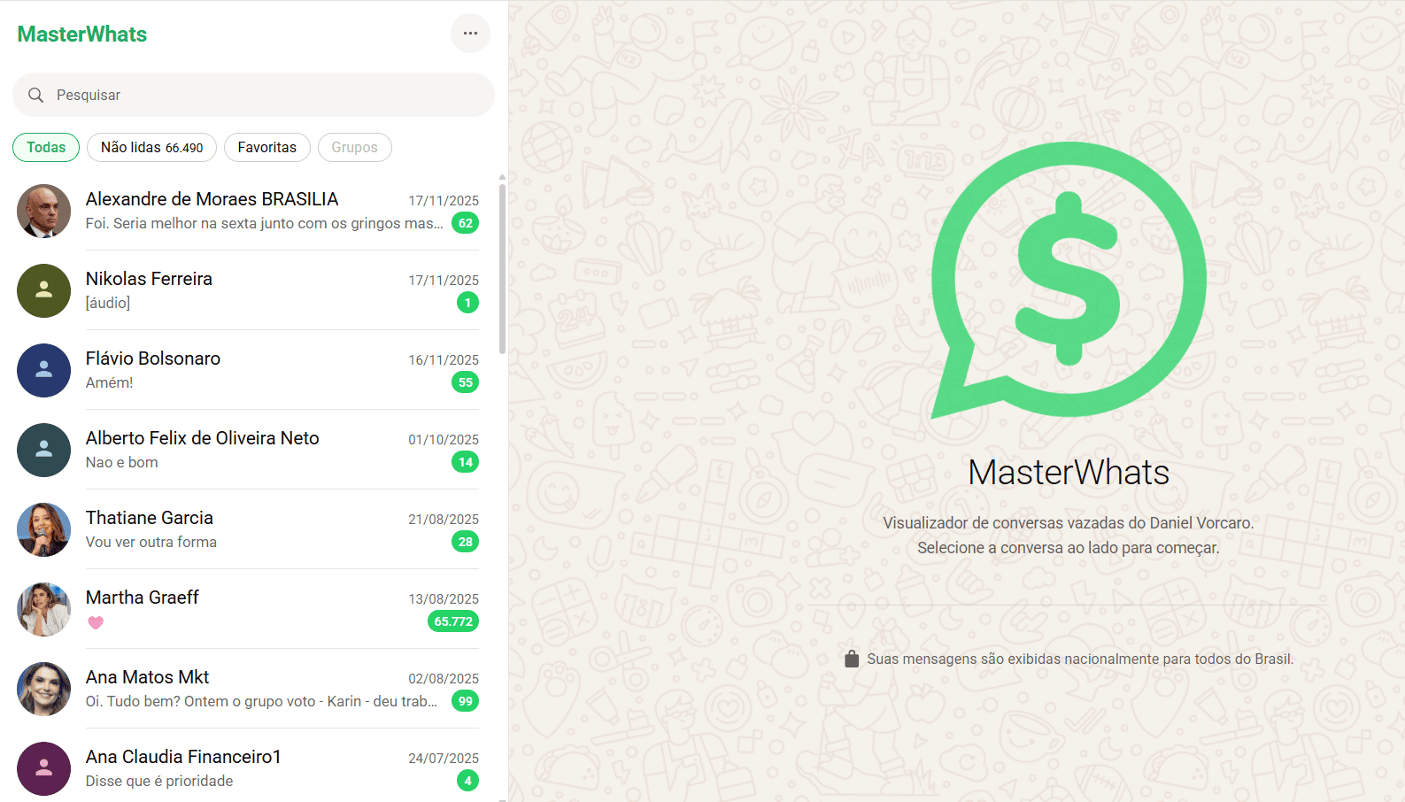 Imagem ilustrativa sobre MasterWhats volta ao ar e levanta dúvida: justiça pode derrubar o site sem aviso?
