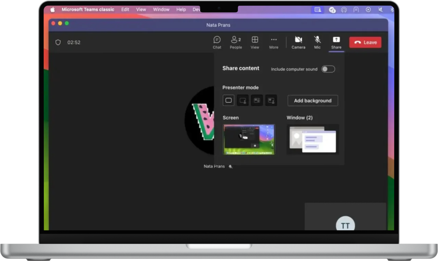 Imagem ilustrativa sobre Microsoft Teams lança compartilhamento de tela em dupla e alerta sobre golpe de TI